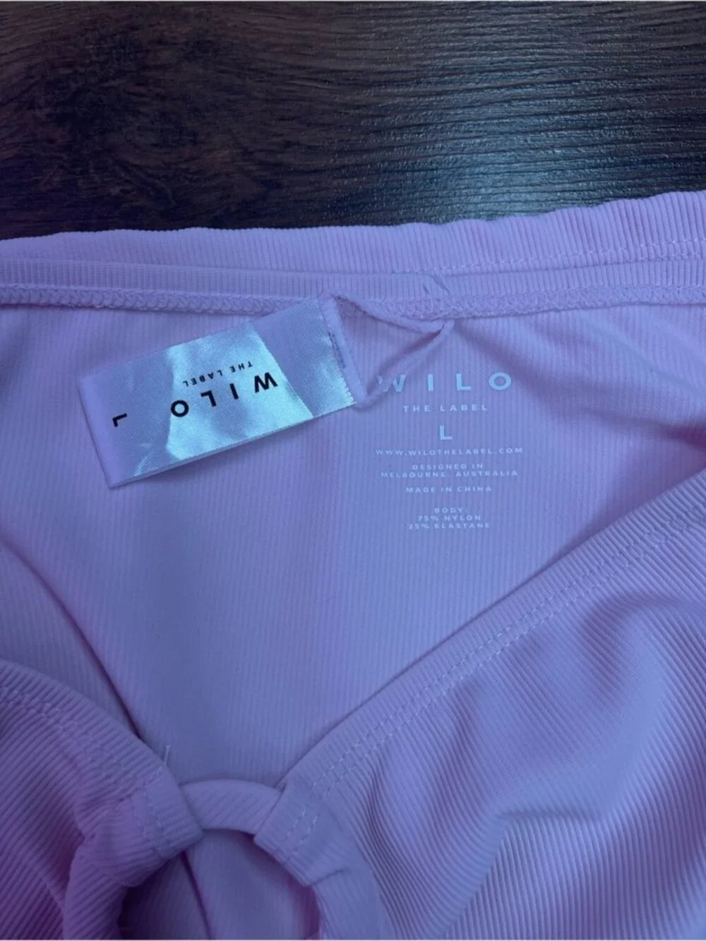 Wilo The Label Ribbed Swim Skirt Light Pink Women’s Large